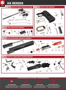 AW Custom HX24 Series Replacement Parts-Pistol Parts-Crown Airsoft