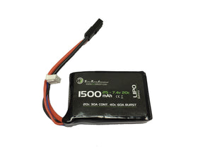 WETTI 1500mAh Li-Po 2S 7.4V 20C mirco (PEQ-15)-Batteries-Crown Airsoft