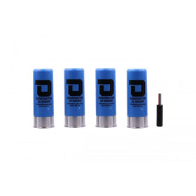 DOMINATOR 12 GAUGE GAS SHOTGUN SHELLS PACKAGE (4 SHELLS/UNIT - Blue)-Accessories-Crown Airsoft