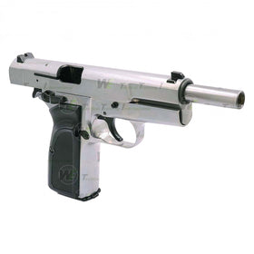 WE HI-POWER BROWNING MK3 GBB PISTOL - SILVER-Pistols-Crown Airsoft