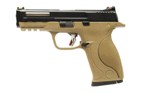 WE Tech BB FORCE GBB Pistol T4B (BK Slide/SV Barrel/Tan Frame)-Pistols-Crown Airsoft