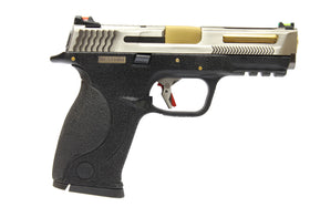 WE Tech BB FORCE GBB Pistol T5B (BK Slide/GD Barrel/BK Frame)-Pistols-Crown Airsoft