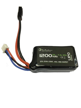 WETTI 1200mAh Li-Po 2S 7.4V 20C mirco pack-Batteries-Crown Airsoft