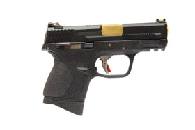 WE Tech BB FORCE Compact T1A Full Auto GBB pistol(BK Slide/GD Barrel/BK Frame)-Pistols-Crown Airsoft