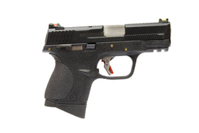 WE Tech BB FORCE Compact T2A Full-Auto GBB Pistol (BK Slide/SV Barrel/BK Frame)-Pistols-Crown Airsoft