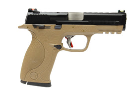 WE Tech BB FORCE GBB Pistol T4A Full-Auto(BK Slide/SV Barrel/TAN Frame)-Pistols-Crown Airsoft