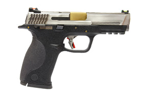 WE Tech BB FORCE GBB Pistol T5A Full-Auto(SV Slide/GD Barrel/BK Frame)-Pistols-Crown Airsoft