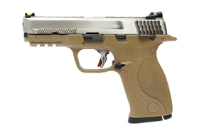 WE Tech BB FORCE GBB Pistol T8A Full-Auto(SV Slide/SV Barrel/TAN Frame)-Pistols-Crown Airsoft