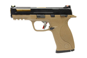 WE Tech BB FORCE GBB Pistol T3B Full-Auto(BK Slide/GD Barrel/TAN Frame)-Pistols-Crown Airsoft