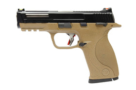 WE Tech BB FORCE GBB Pistol T4B Full-Auto(BK Slide/SV Barrel/TAN Frame)-Pistols-Crown Airsoft
