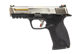 WE Tech BB FORCE GBB Pistol T5B Full-Auto(SV Stealth Slide/GD Barrel/BK Frame)-Pistols-Crown Airsoft