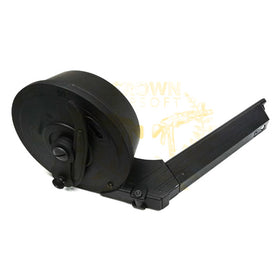 WE 50 Round Drum Magazine for P08 GBB Series (Black)-Pistol Magazines-Crown Airsoft