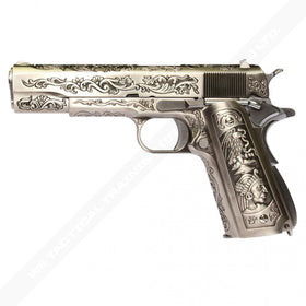 WE Tech Inca warrior 1911GBB pistol (Silver)-Pistols-Crown Airsoft