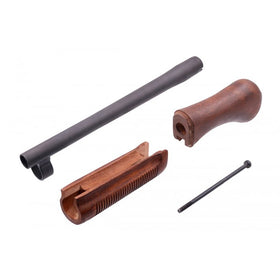 Dominator DM870 Sawed-Off Wood Stock & Forend Kit-Accessories-Crown Airsoft