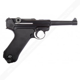 WE Tech WWII P08 GBB Pistol 4 inch (Black)-Pistols-Crown Airsoft