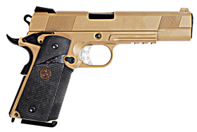 WE Tech MEU GBB Pistol W/Tactical Rail (Tan)-Pistols-Crown Airsoft