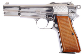 WE Tech Hi-power GBB Pistol (Silver)-Pistols-Crown Airsoft