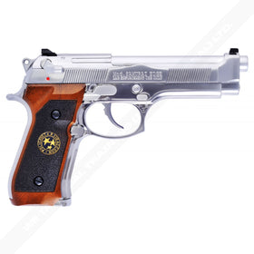 WE Tech BioHazard M92 GBB Pistol(Silver)-Pistols-Crown Airsoft