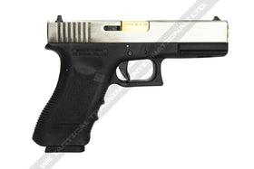 WE Tech Double Barrel G17 GBB Pistol (Silver)-Pistols-Crown Airsoft