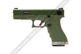 WE Tech G Force G18C T12 GBB pistol (OD/ Silver/ OD)-Pistols-Crown Airsoft