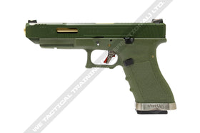 WE Tech G Force G34 GBB pistol T11 (OD/ Gold/ OD)-Pistols-Crown Airsoft